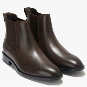 NWOT Cole Haan Water Resistant Men's Dark Brown Leather Chelsea Boots, Size 8M